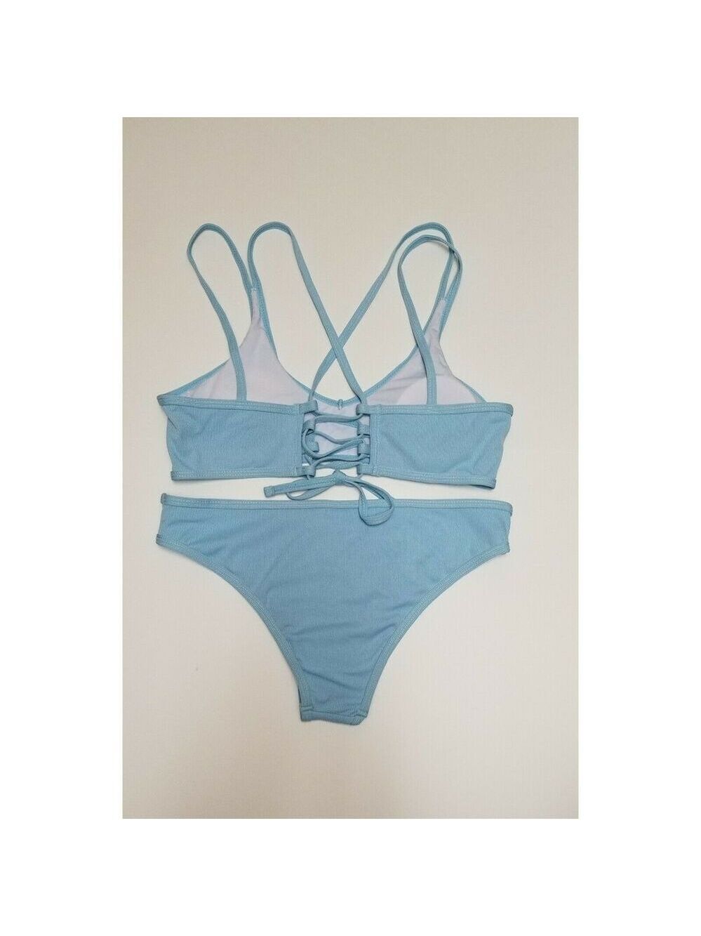 2 piece swimsuit bikini set Light Blue Size Medium - Picture 5 of 5